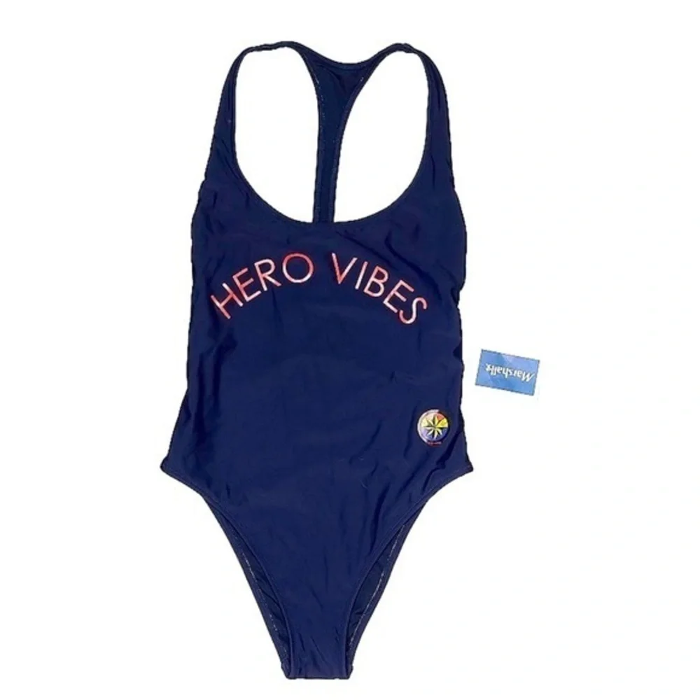 Aerie x Marvel Hero Vibes One Piece Swimsuit NWT Navy